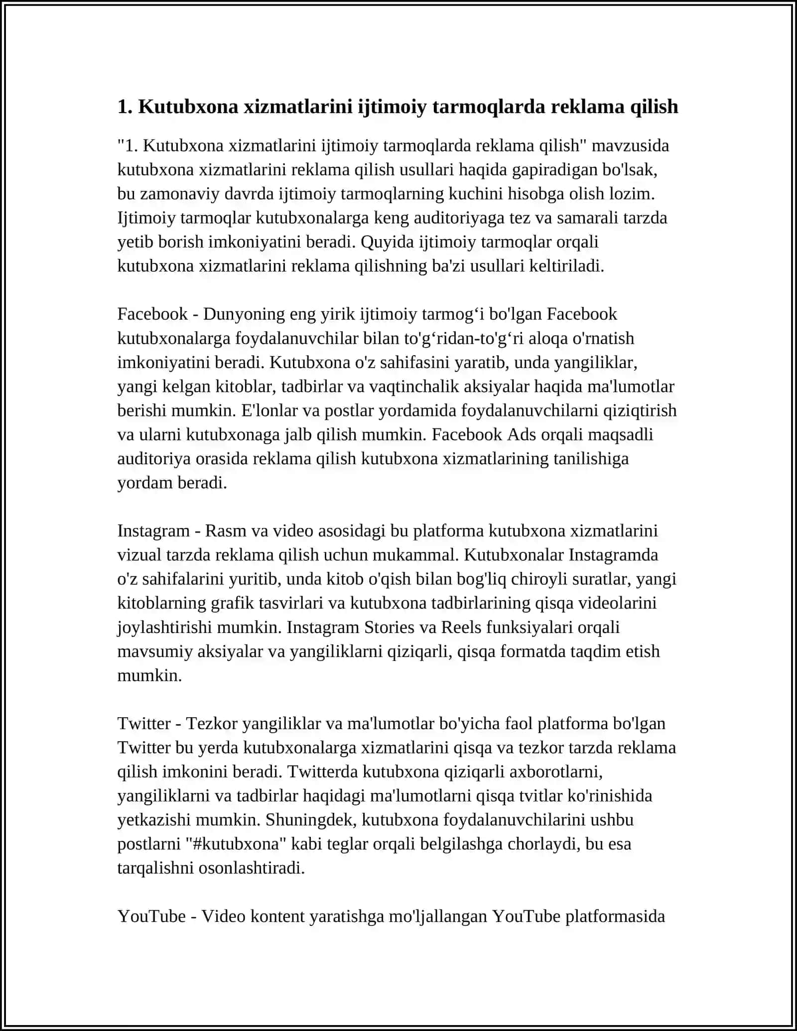KUTUBXONA XIZMATLARINI REKLAMA QILISH USULLARI 3
