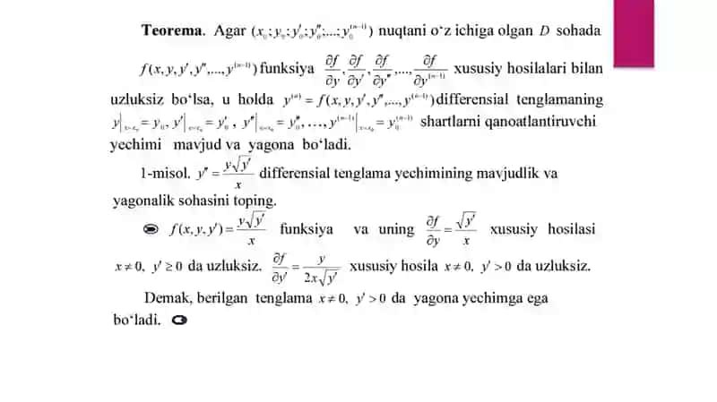 Differensialtenglamalar 3