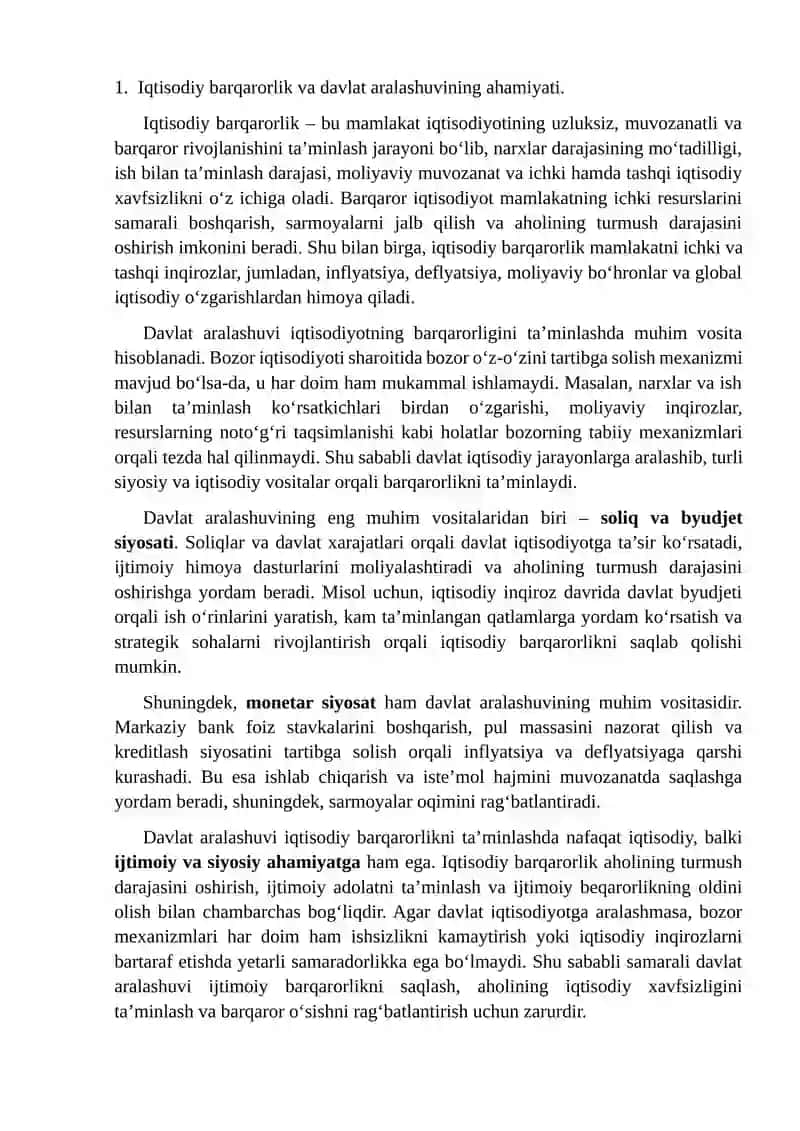 Davlat aralashuvi va iqtisodiy barqarorlik 3