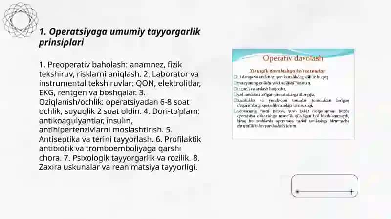 Bemorlarni xirurgik operatsiyaga tayyorlash 3