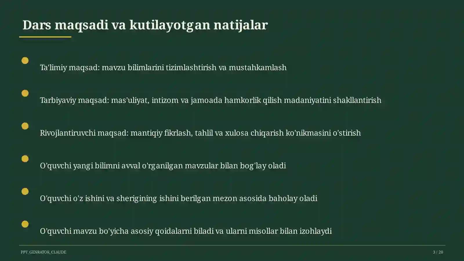 Ona tili (5– 11) — metodik birlashma uchun 3
