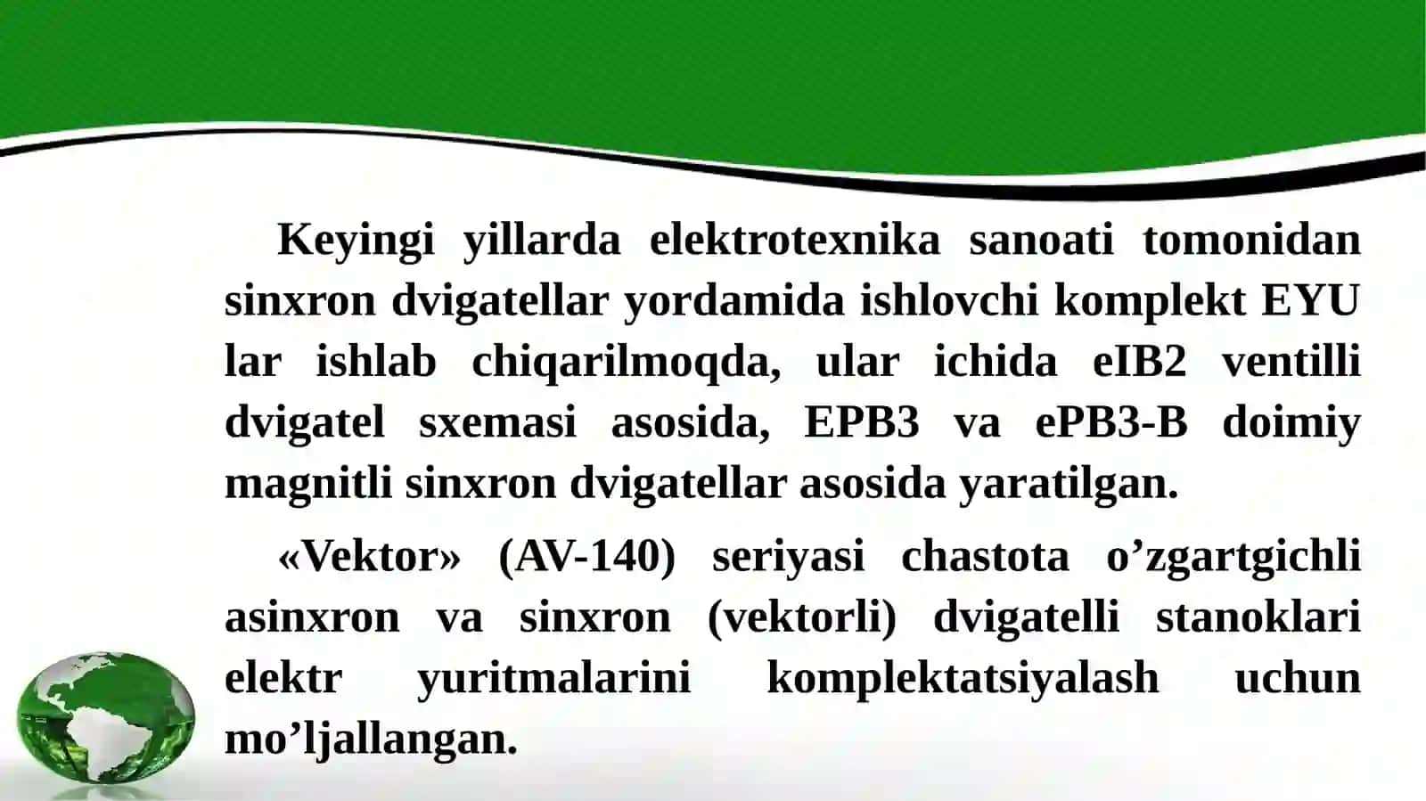 O’zgaruvchan tok elektr yuritmalari 3