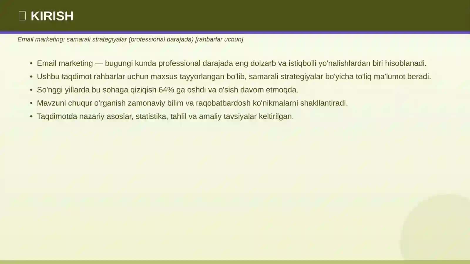 Email marketing: samarali strategiyalar (professional darajada) [rahbarlar uchun] 3