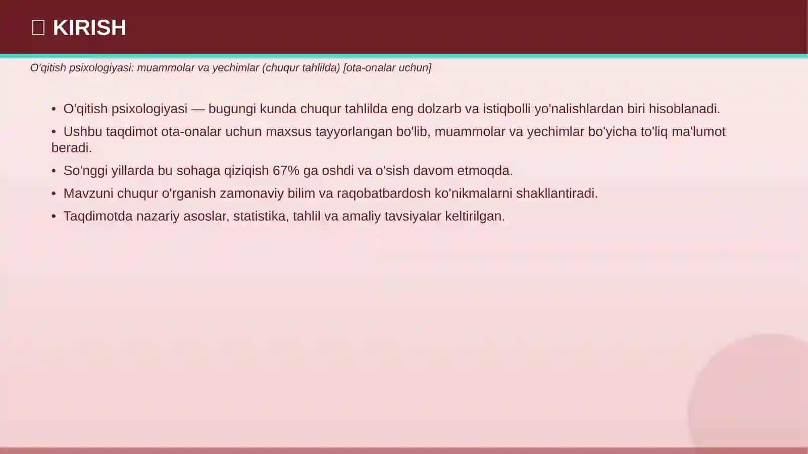 O'QITISH PSIXOLOGIYASI 3