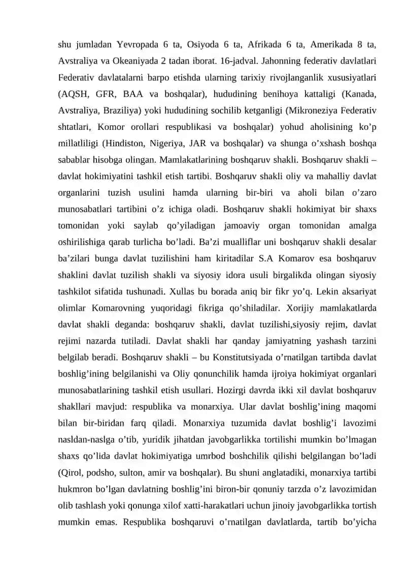 JAHON MAMLAKATLARINING HUDUDIY BO'LINISHI 3