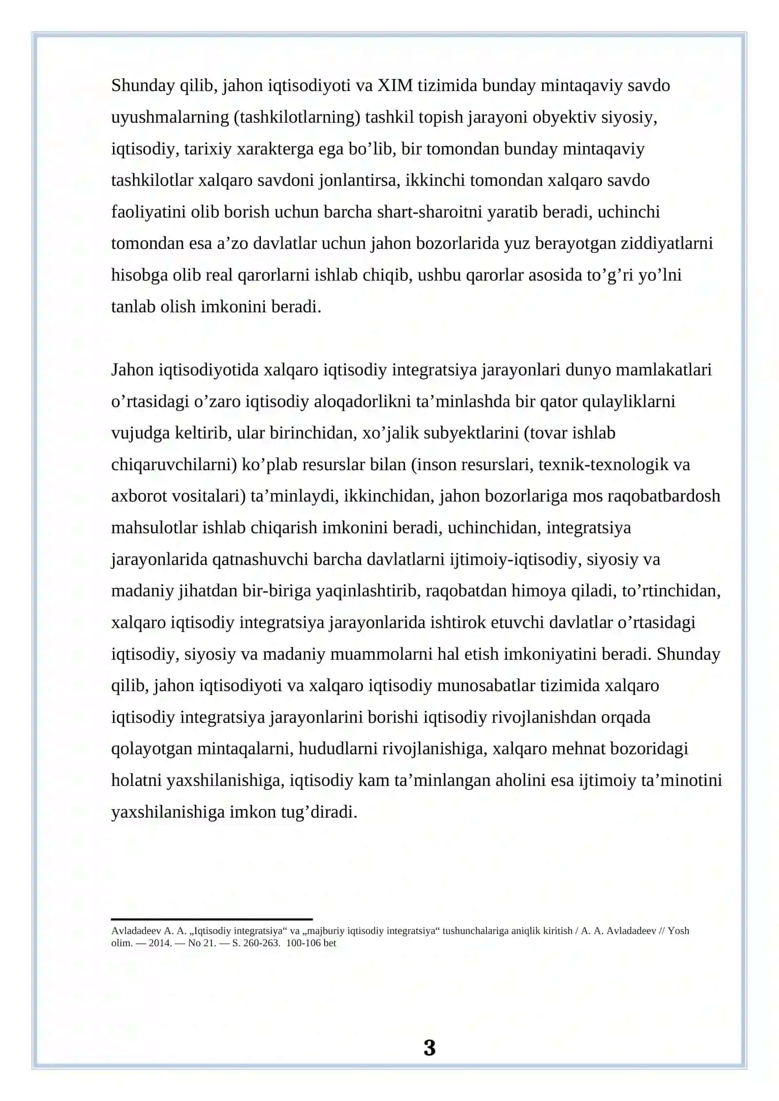 Xalqaro savdoning mazmuni, tuzilishi va xususiyatlari 3