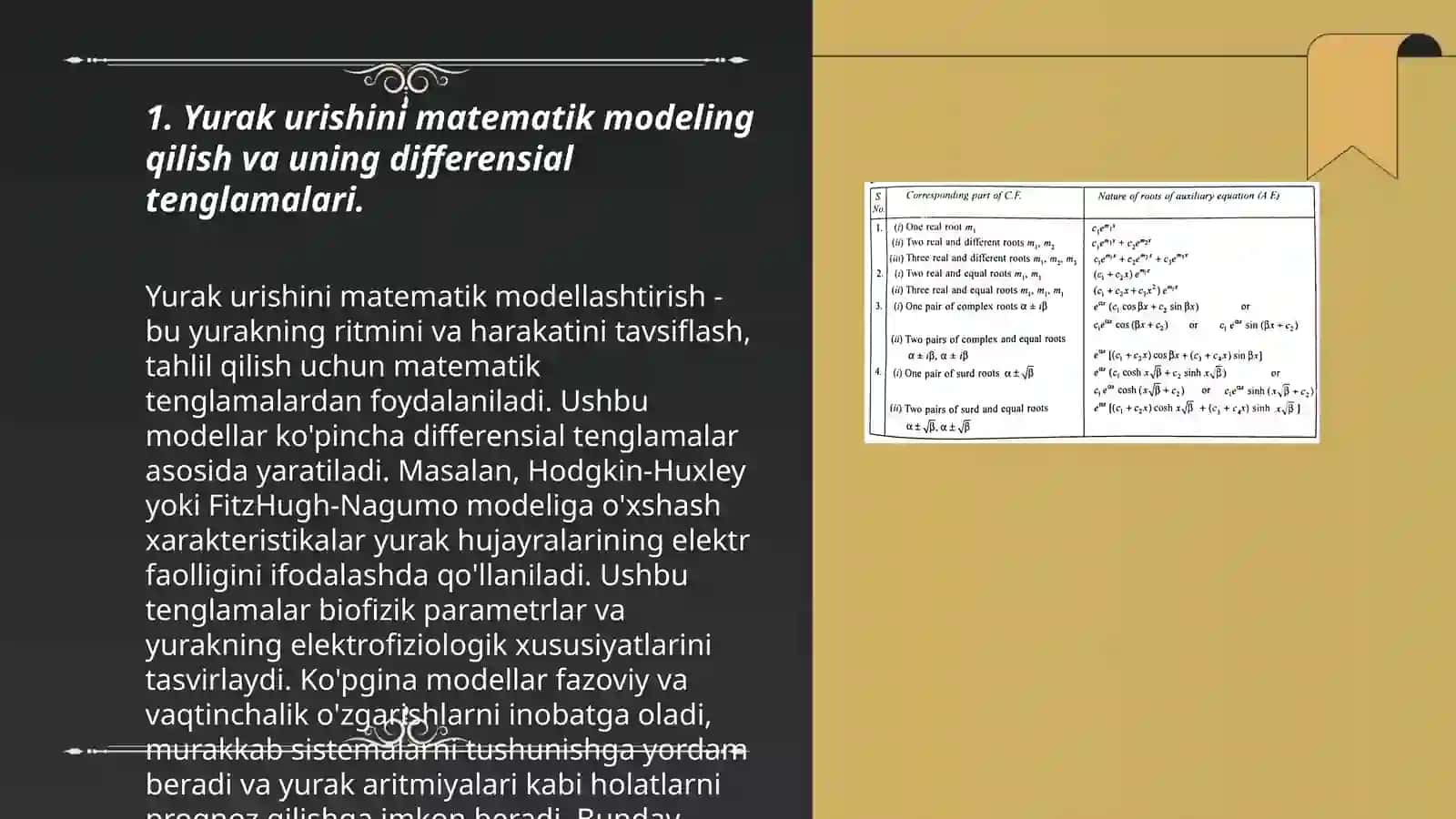 Tibbiy-biologik mazmundagi differensial tenglamalarni tuzish va yechish 3