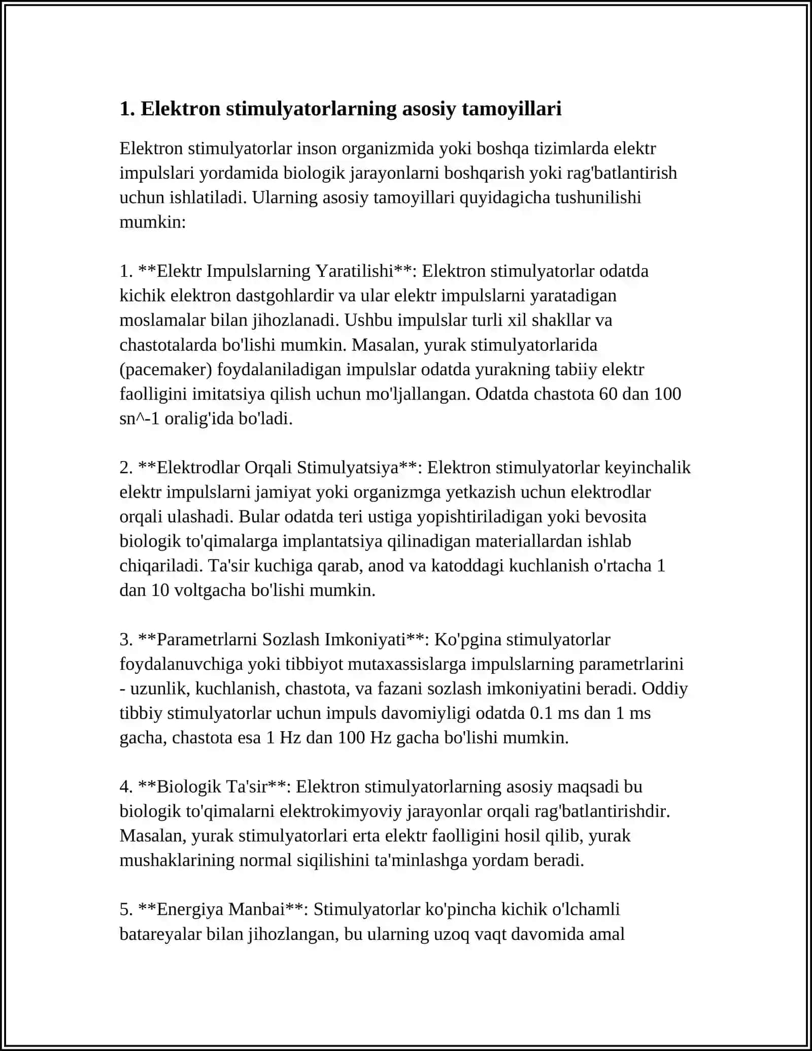 ELEKTRON STIMULATORLAR. PAST CHASTOTALI FIZIOTERAPEVTIK ELEKTRON APPARATLAR 3
