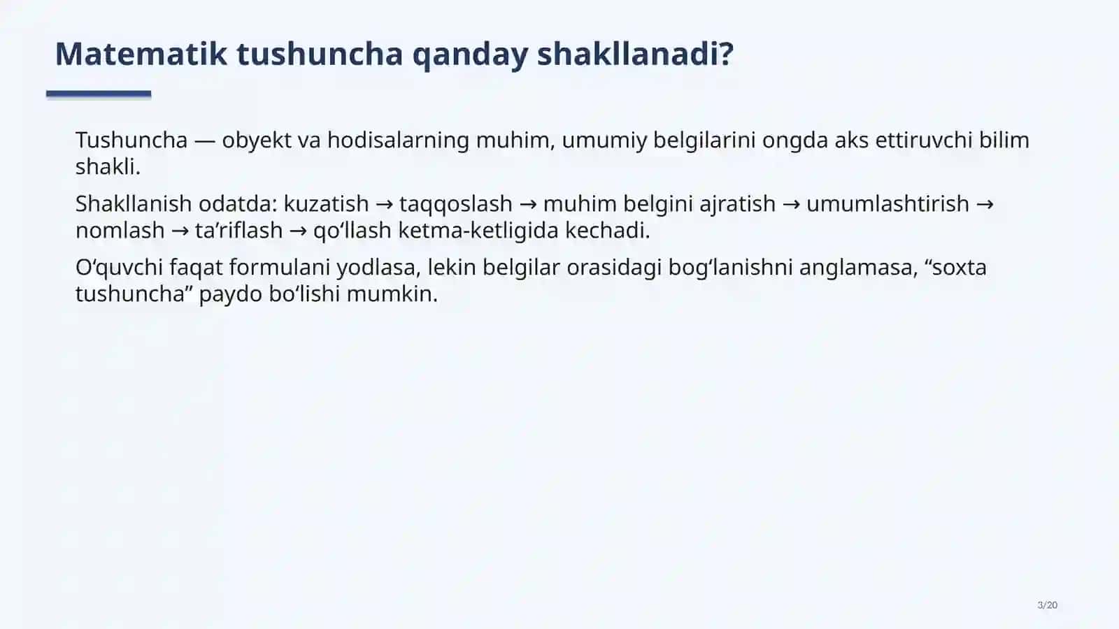 Matematik tushunchalarni shakllantirishdauchraydigan tipik xatolar tasnifi 3