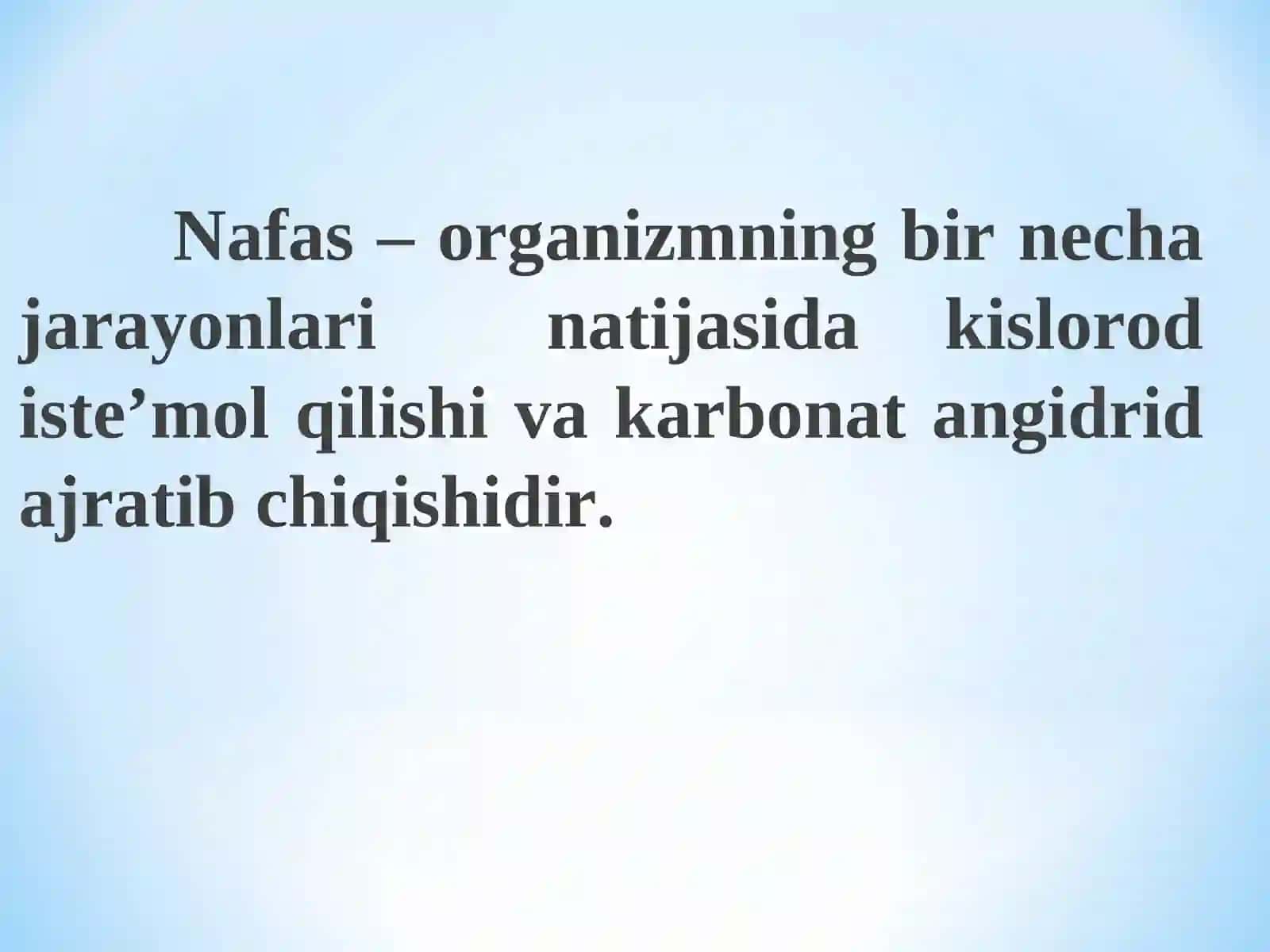 Nafasolish tizimining fiziologiyasi 3