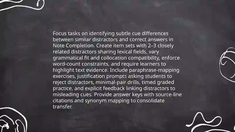 Analytical Task on Note Completion in IELTS Reading 3