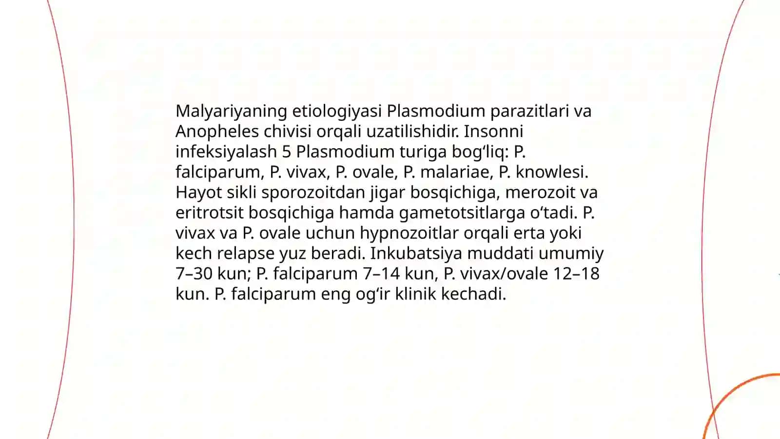 Malyariya etiologiyasi va klinikasi 3