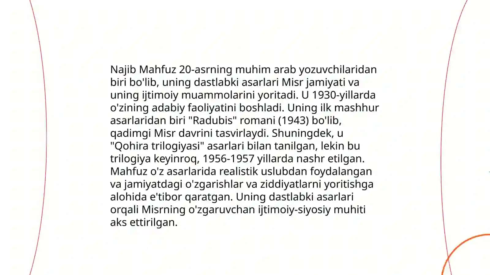 Najib Mahfuz ijodi 3