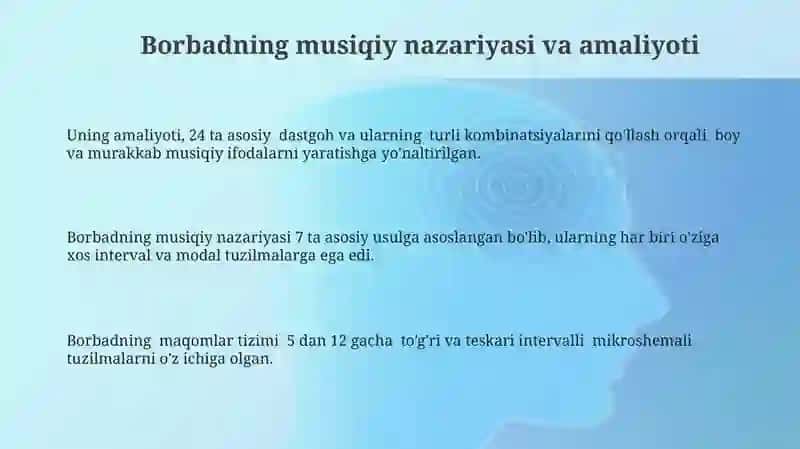 Borbadning musiqiy nazariyasi va amaliyoti 3