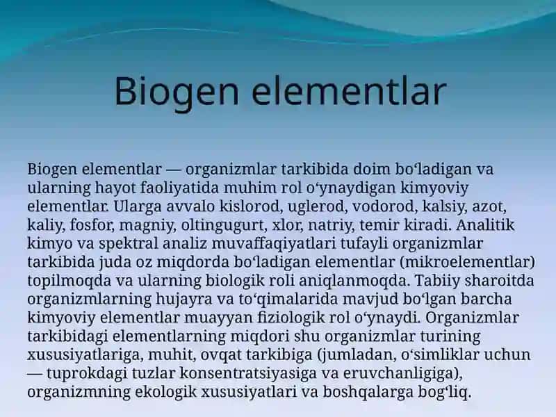 BIOGEN ELEMENTLAR 3