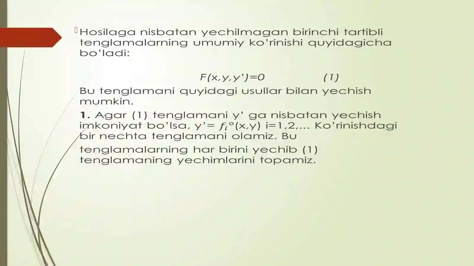 Differensial tenglamalar 3