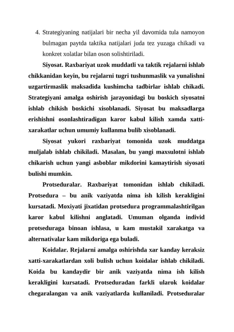Strategiyani amalga oshirish usullari 3