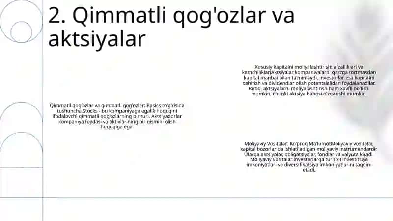 Moliyaviy Vositalar 3