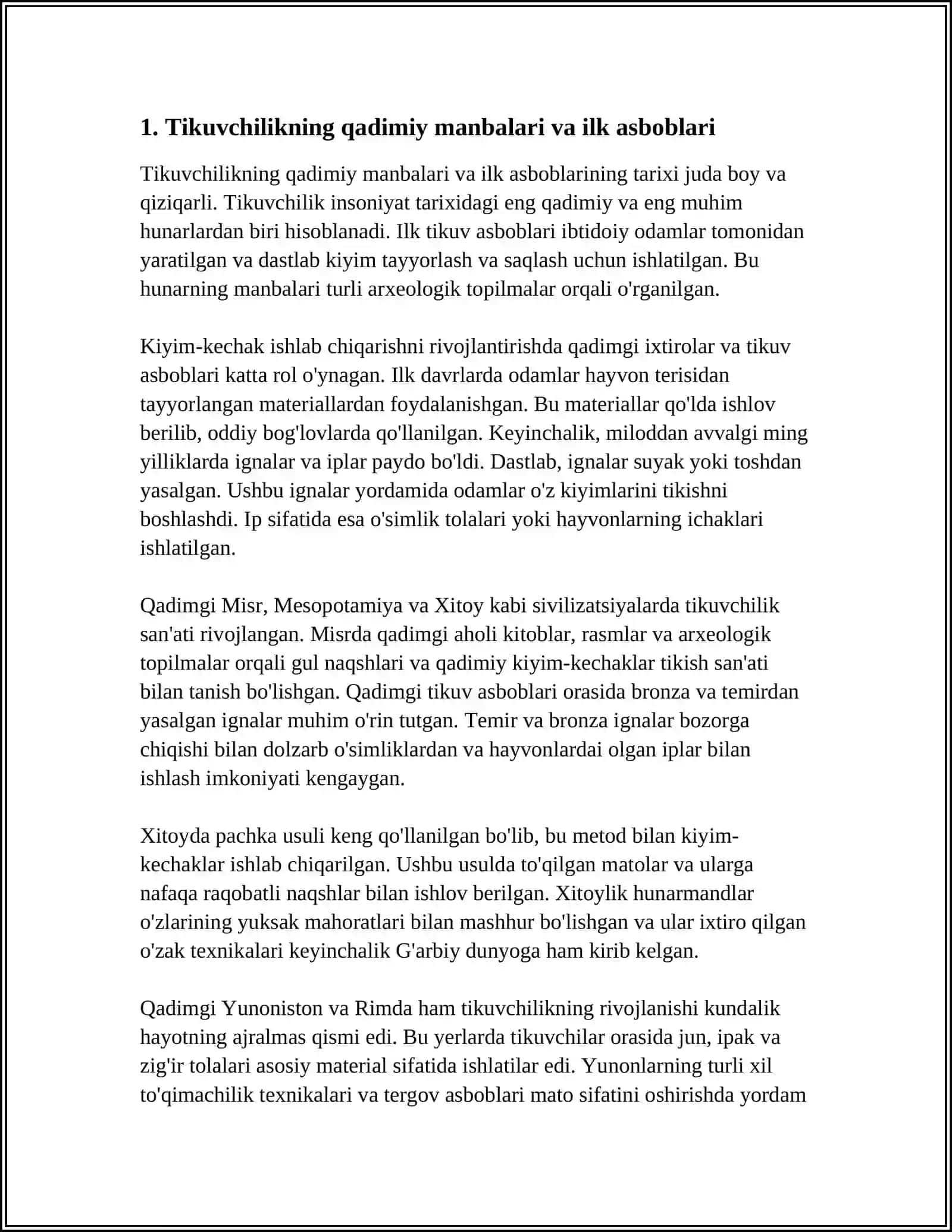 TIKYVCHILIK TARIXI VA RIVOJLANISHI 3