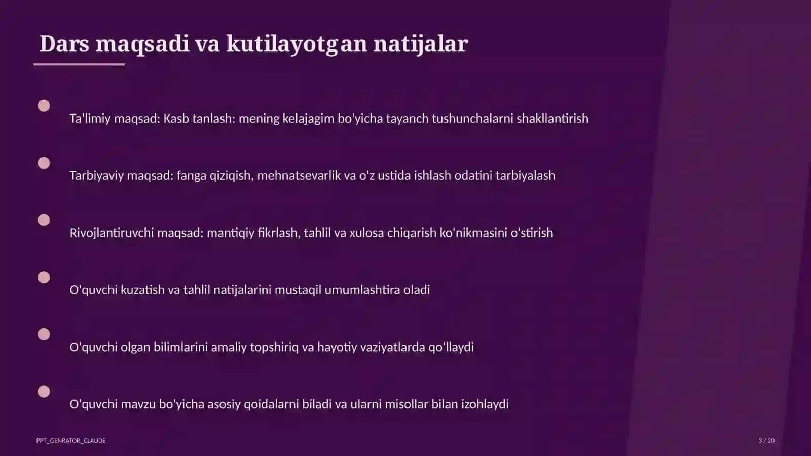 Sinf soati va tarbiyaviy tadbirlar (1-11) 3