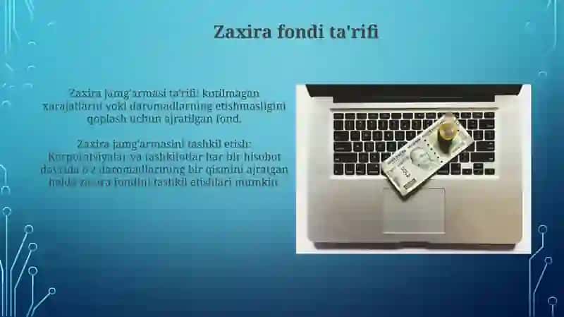 Kelgusi Davr Harajatlarini Qoplash Rezerv Fondni Tashkil Qilish Va Foydani Hisoblash 3