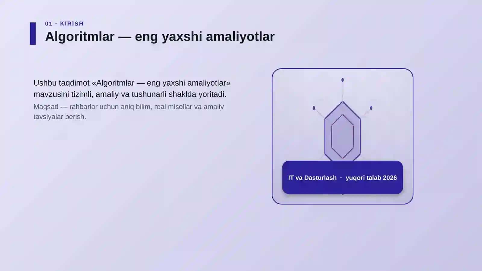 Algoritmlar — eng yaxshi amaliyotlar 3