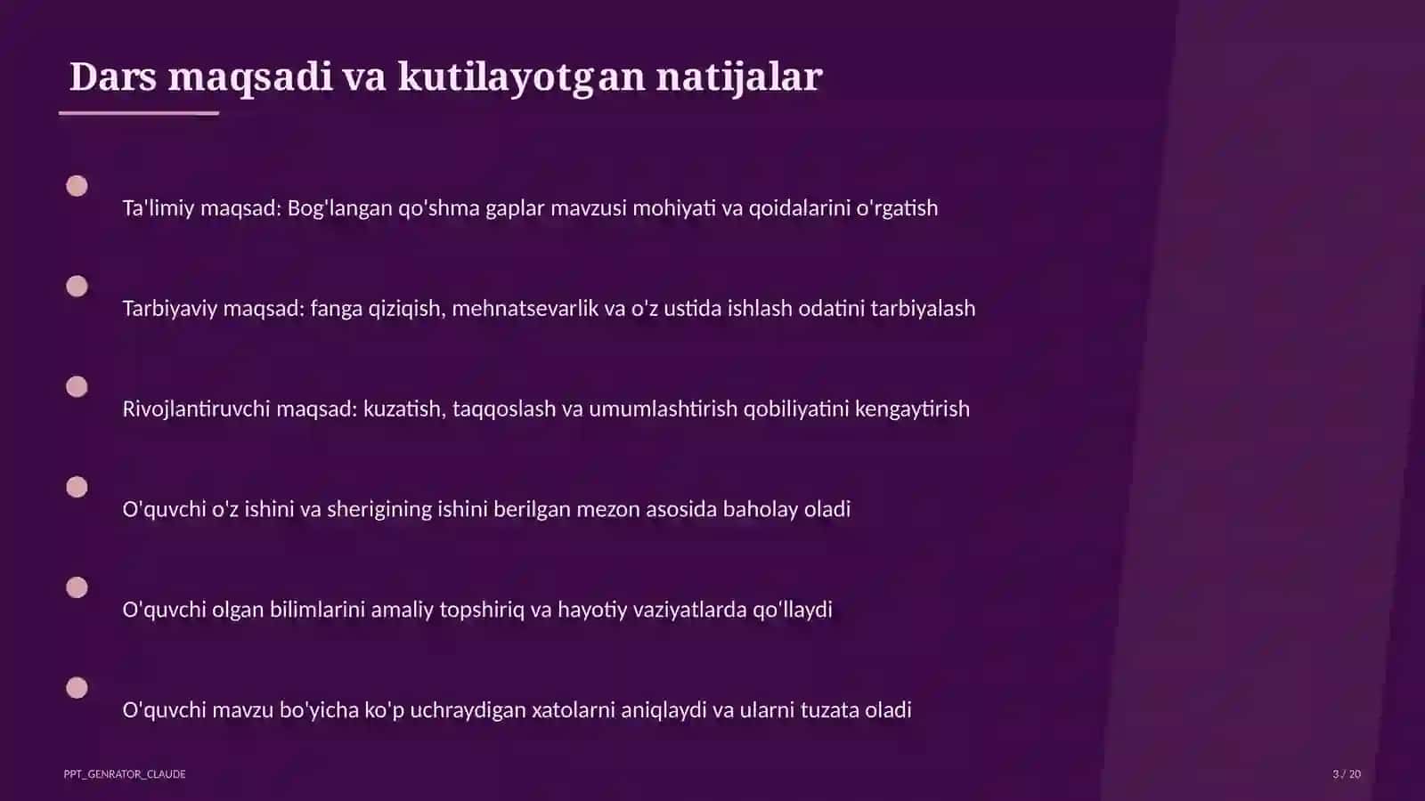 Bog'langan qo'shma gaplar (9-sinf) 3