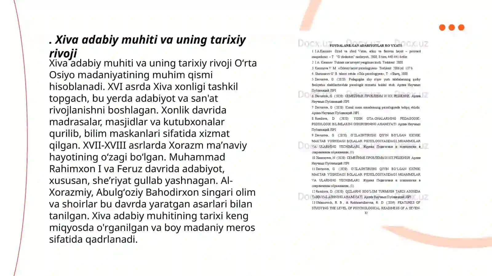 Xiva Adabiy Muhitidagi Madaniy Hayot. Abulğozi Bahodirxon Hayoti va Ijodiy Merosi 3