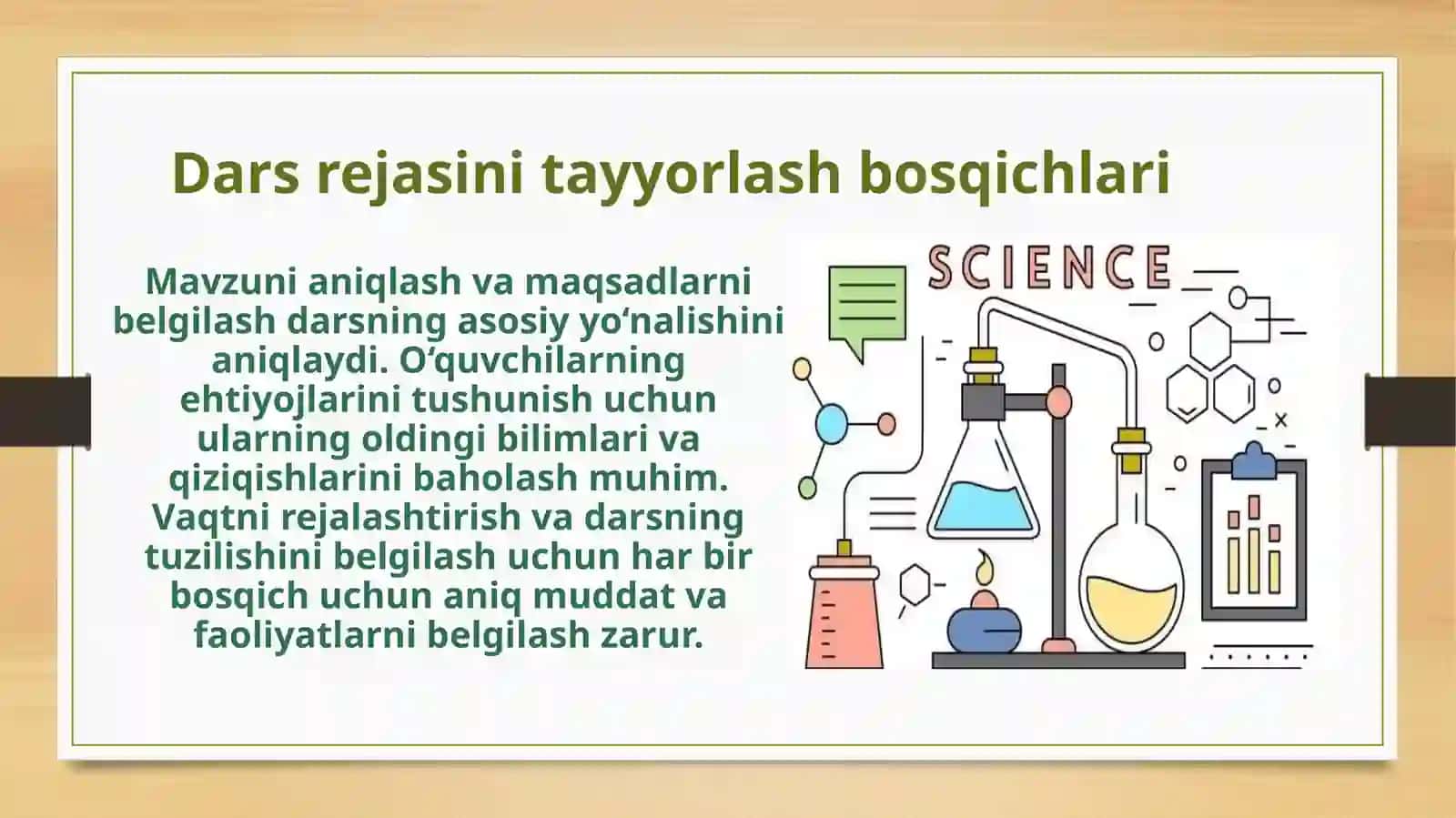 Tabiiy fanlar darslarini muvaffaqiyatli rejalashtirishning asosiy bosqichlari 3