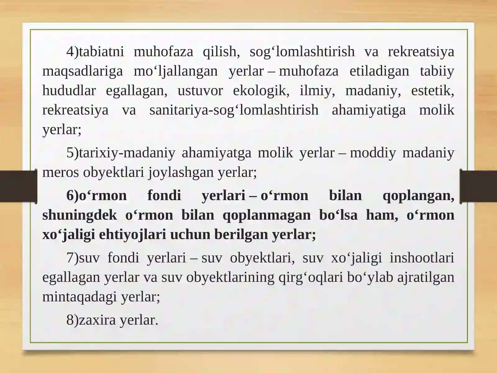 O‘RMONDAN FOYDALANISH HUQUQINI BERISH TARTIBI 3