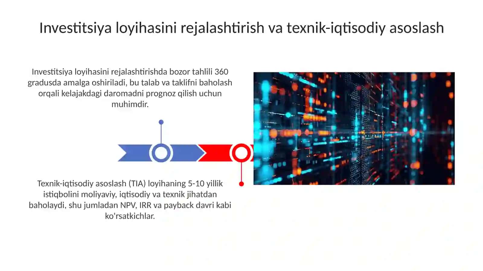 Investitsiyaloyihalariniamalgaoshirishvamoliyalashtirishjarayonlari 3