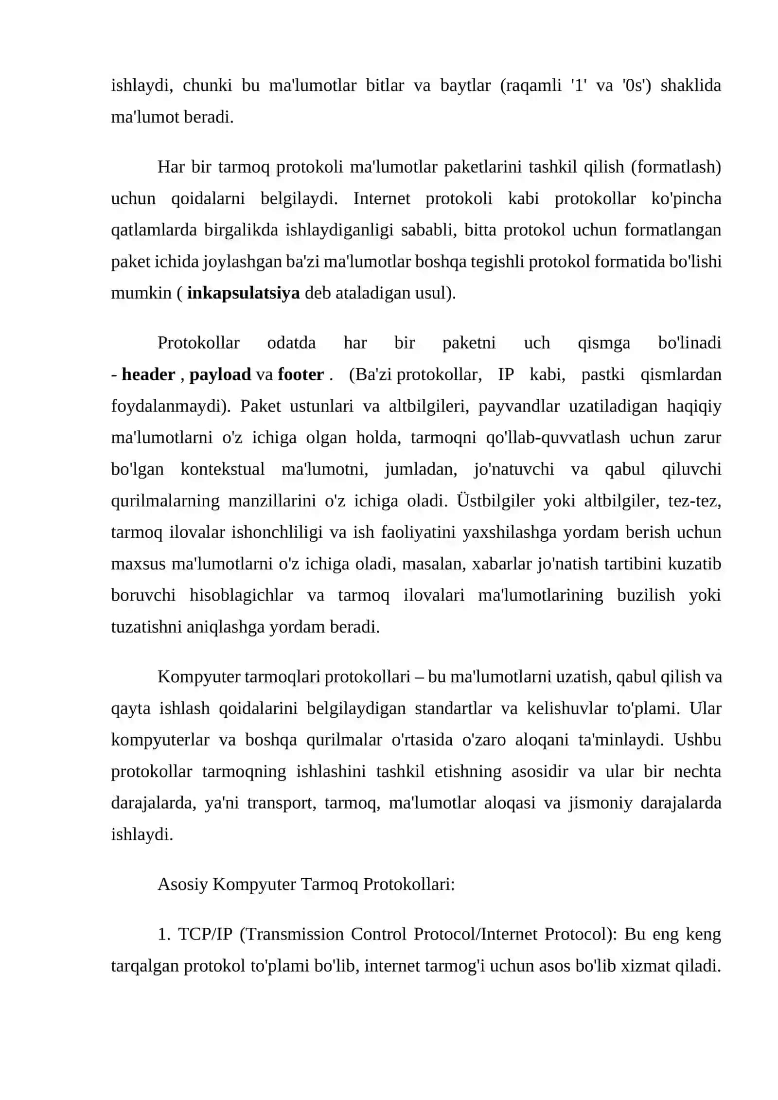Kampyuter tarmoq protokollari va ularning rivojlanish tendensiyalari 3