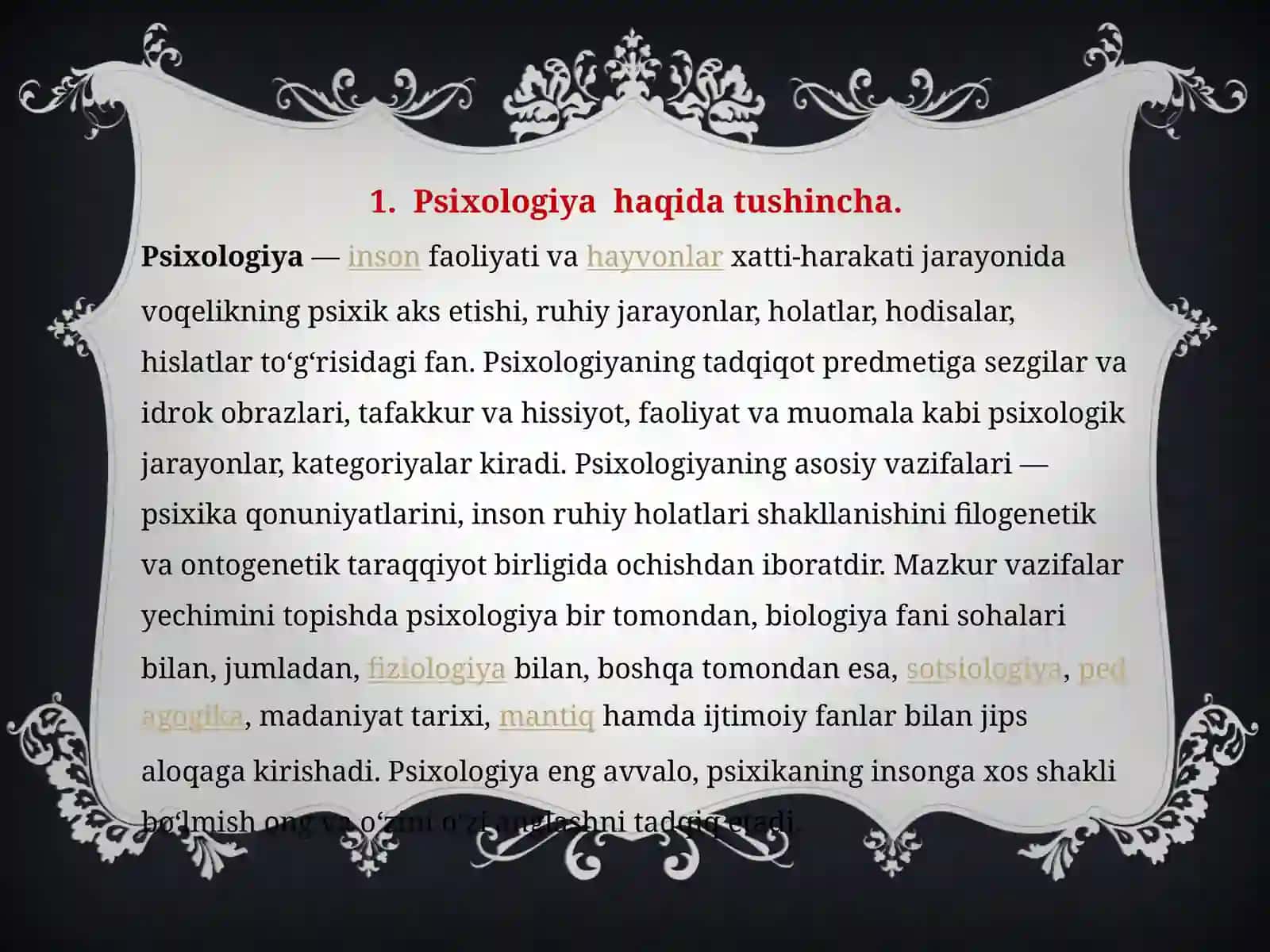 Umumiy psixologiya fani predmeti, ilmiy tadqiqot metodlari. 3