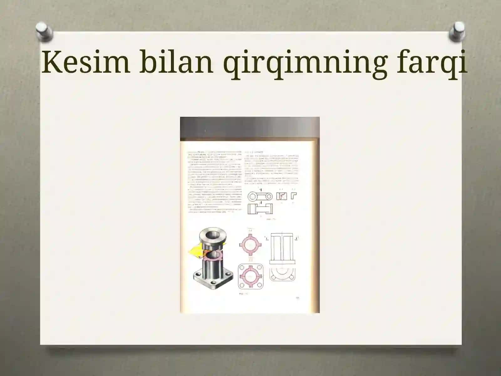 Kesim turlari. Dars ishlanma Taqdimoti 3