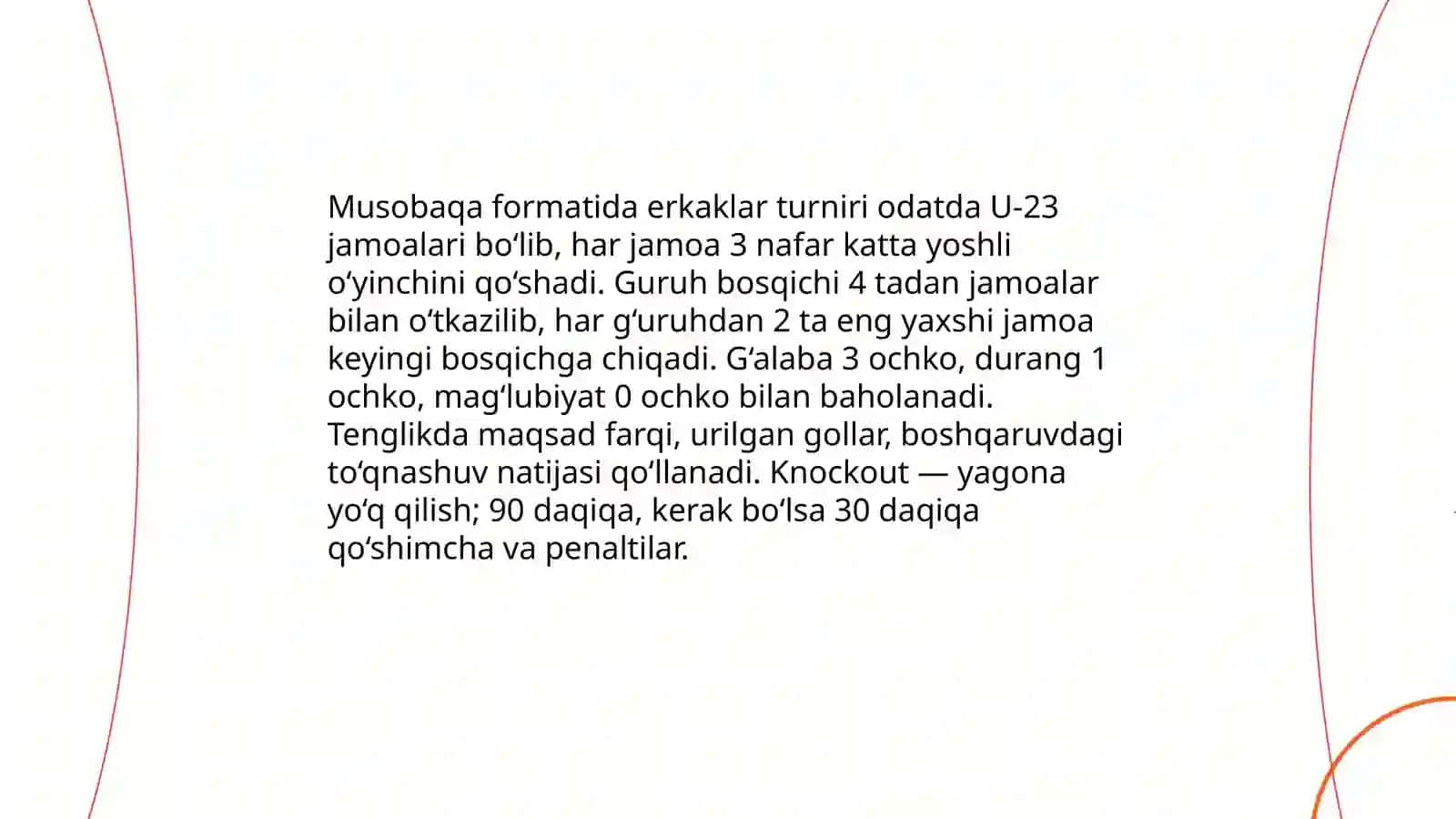 Fudbol bo'yicha Olimpiada oyinlarini o'tkazish 3