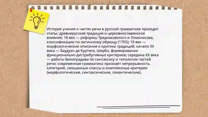 Учёние о частях речи русской грамматической науке 3