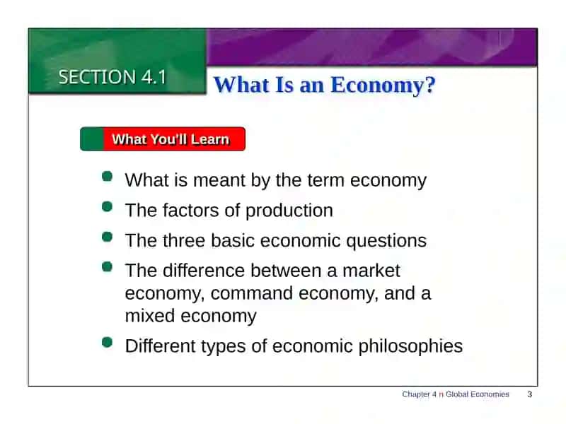 What Is an Economy? 3