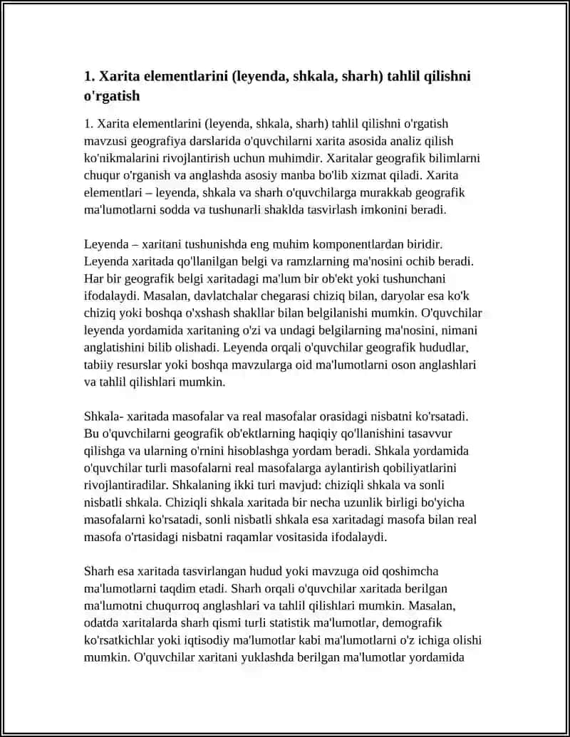 GEOGRAFIYA DARSIDA OQUVCHILARNI XARITA ASOSIDA TAHLIL QILISHGA ORGATISH 3
