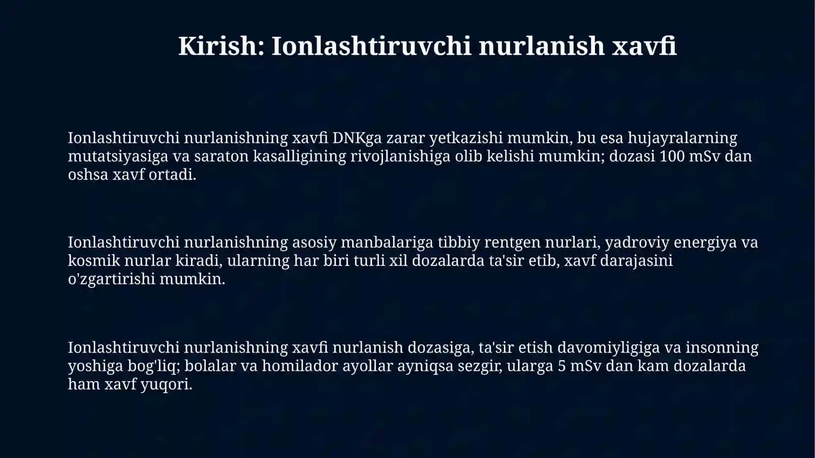 Ion nurlari bilan ishlovchi xodimlar uchun profilaktik ratsion va chora-tabirlartashkiletish 3