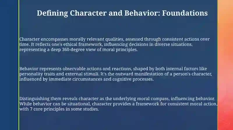 Character and Behavior 3