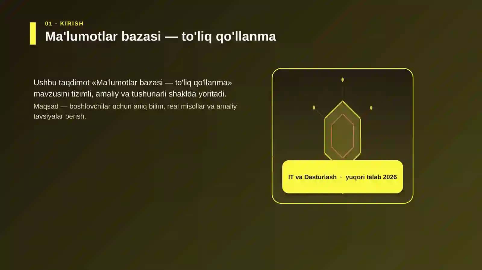 Ma'lumotlar bazasi - to'liq qo'llanma 3