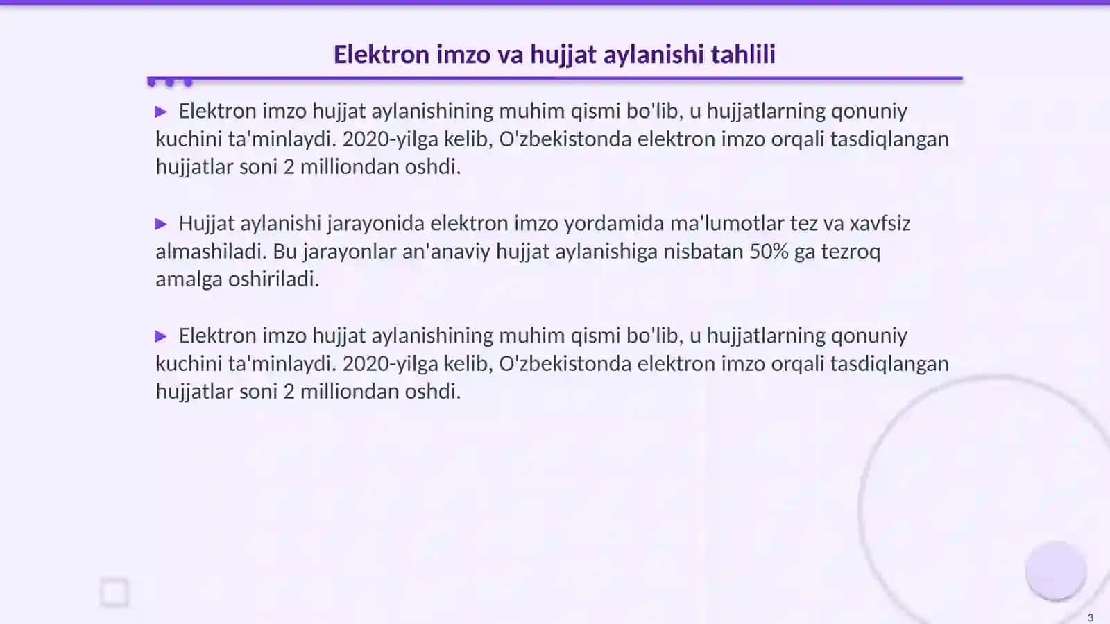 Elektron imzo va hujjat aylanishi 3