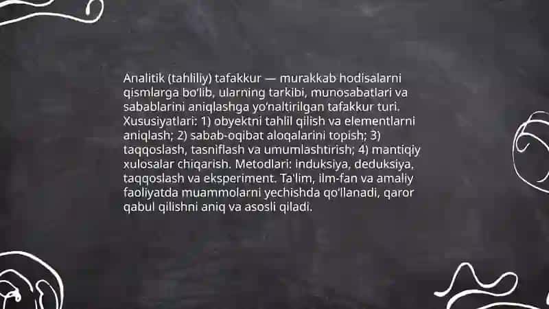 Tafakkur shakllari 3