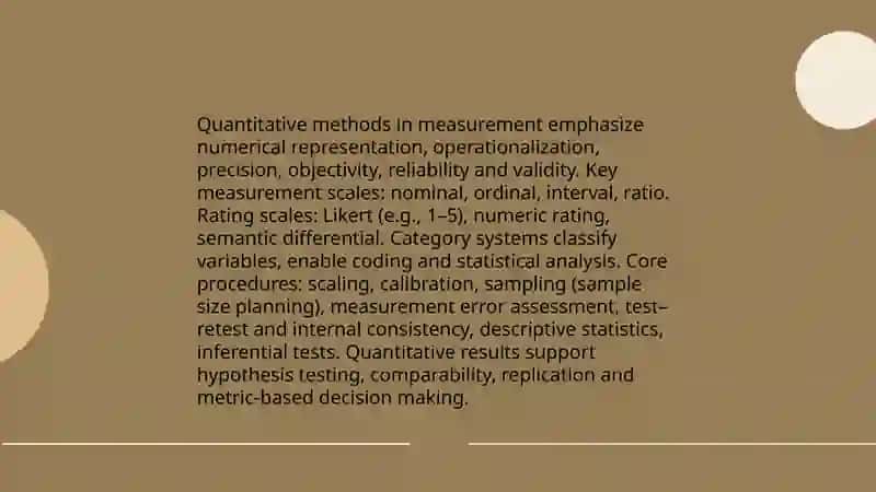 Introduction to quantitative methods in measurement 3