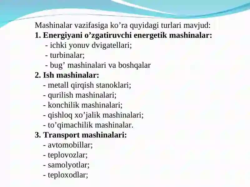 Mashina detallarini ishlash layoqatini ta’minlash 3