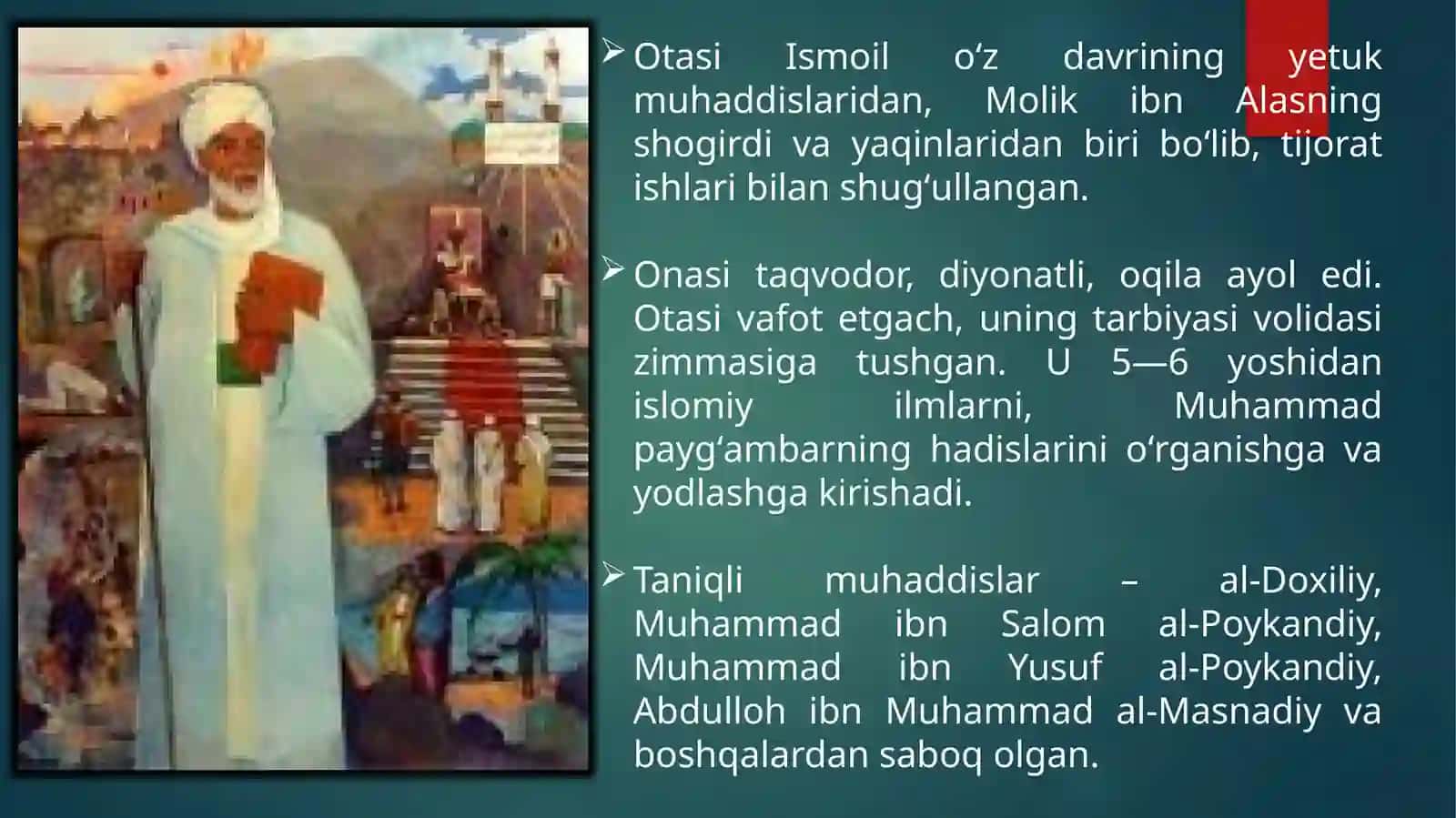 Imomal-Buxoriy va Abu Iso Muhammad at-Termizi ylarning hayoti va ilmiy merosi 3