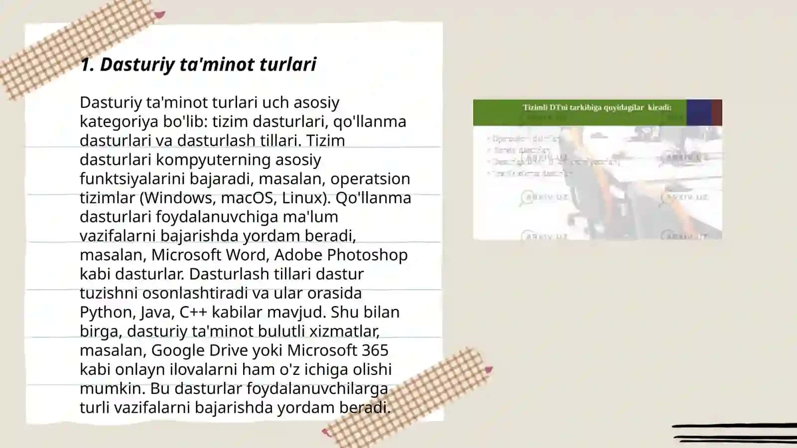 Dasturiy ta'minot va uning rivojlanish tendensiyalari 3