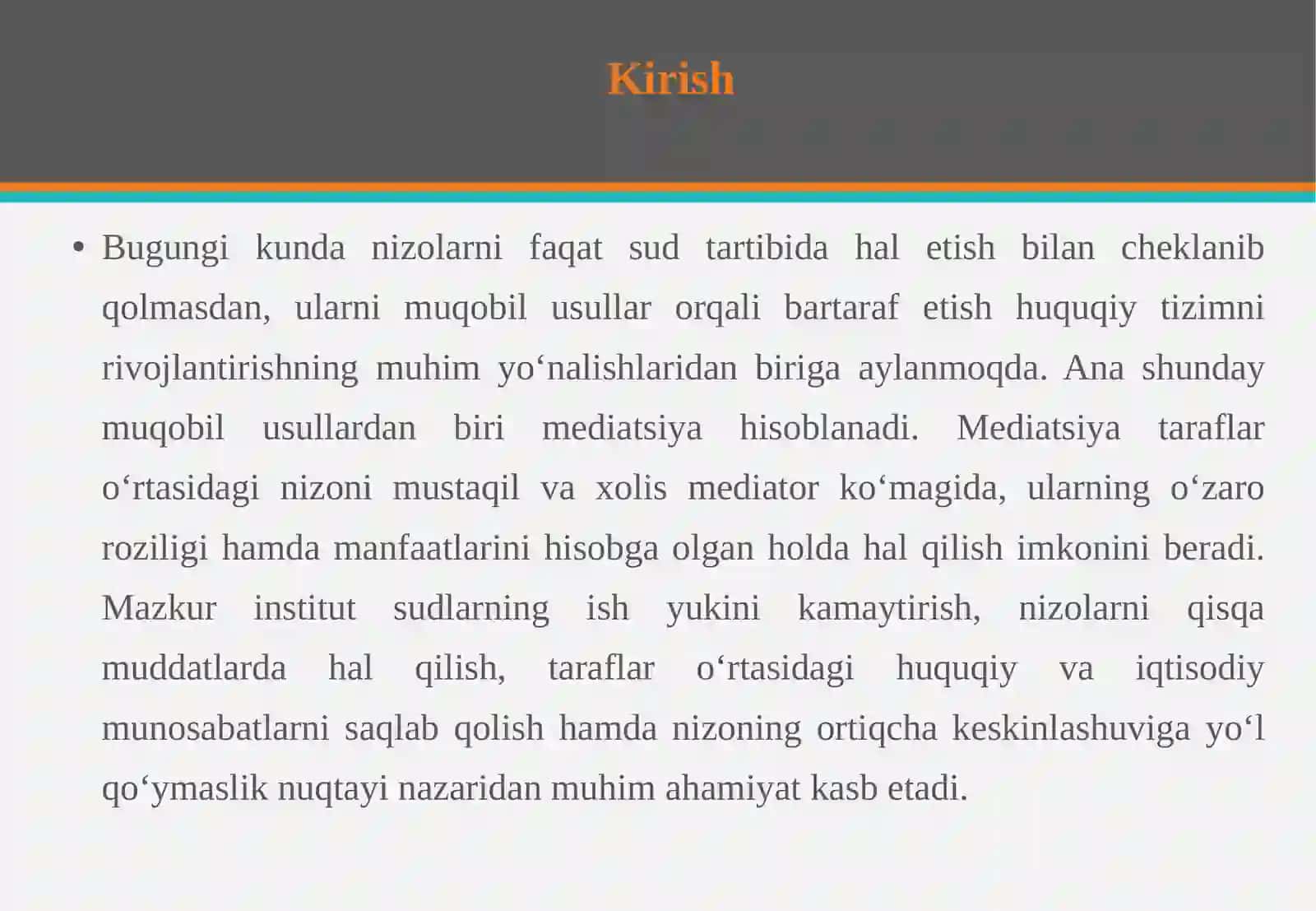 Mediativ kelishuvni majburiy ijro etish bilan bog‘liq ishlar niyuritish 3