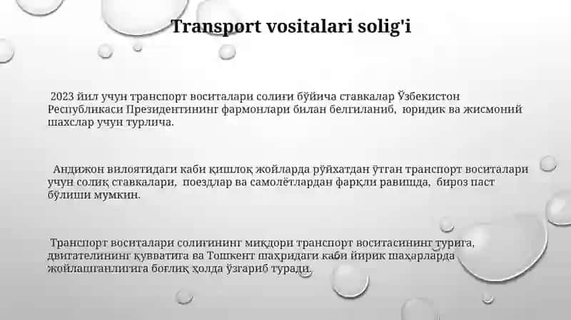Yurudik shaxslar tõlaydigan soliqlarga umumiy tavsifnoma 3