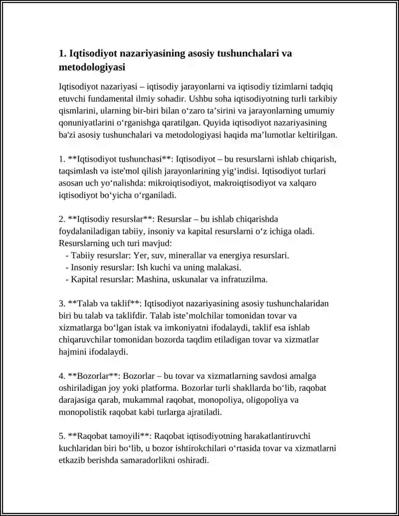 IQTISODIYOT NAZARIYASI 3